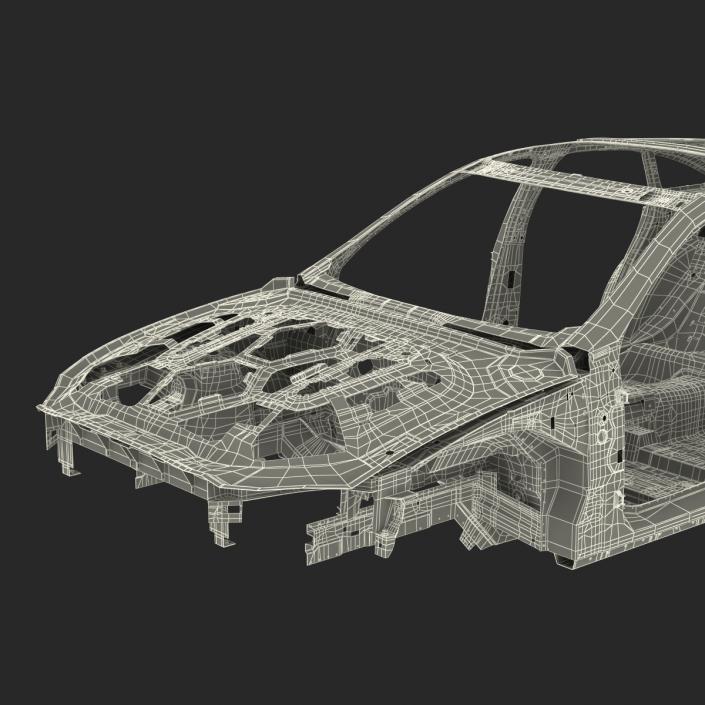 3D Car Frame 5 Rigged model