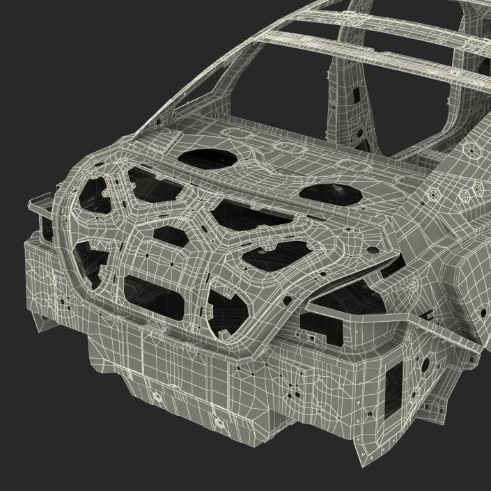 3D Car Frame 5 Rigged model