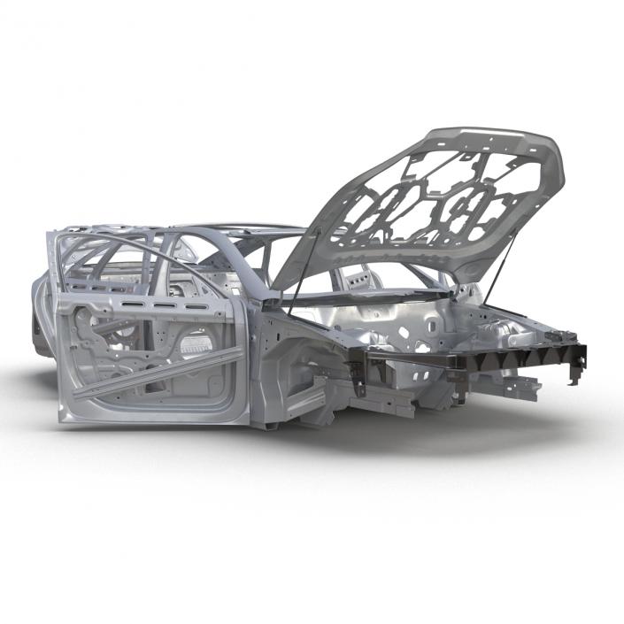 3D Car Frame 6 Rigged model