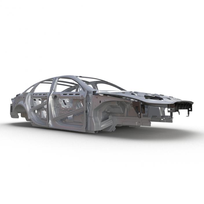 3D Car Frame 6 Rigged model