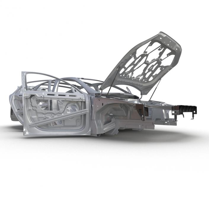 3D Car Frame 6 Rigged model