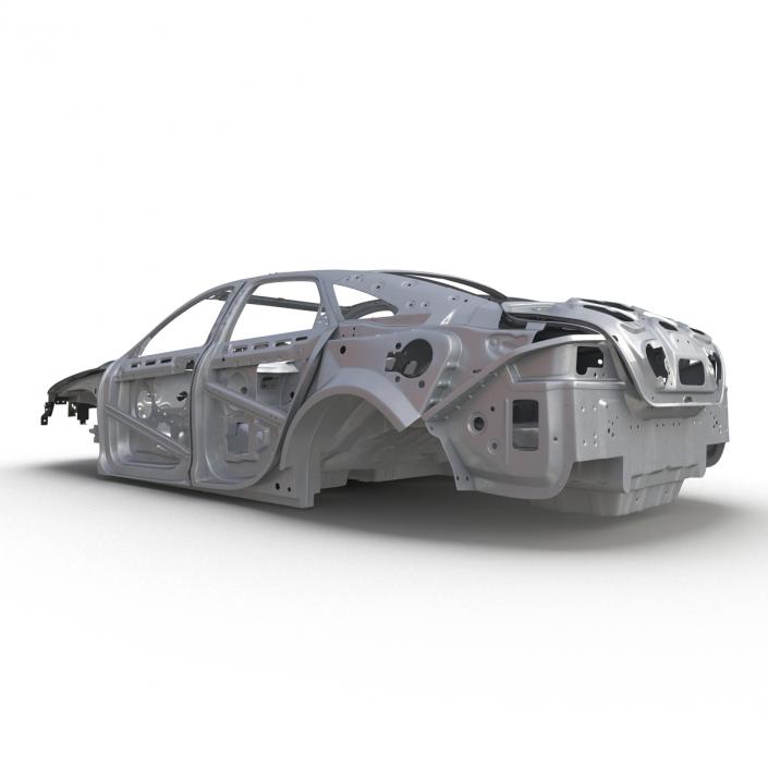 3D Car Frame 6 Rigged model