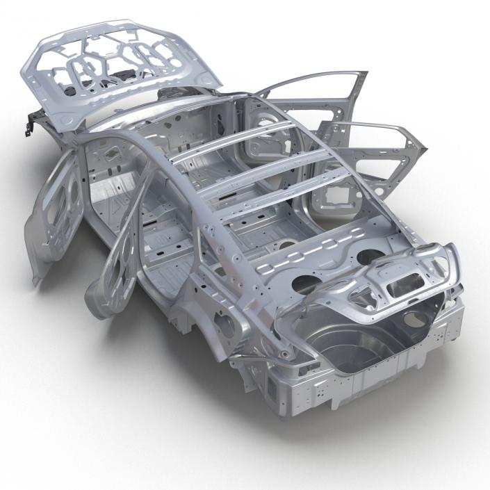 3D Car Frame 6 Rigged model