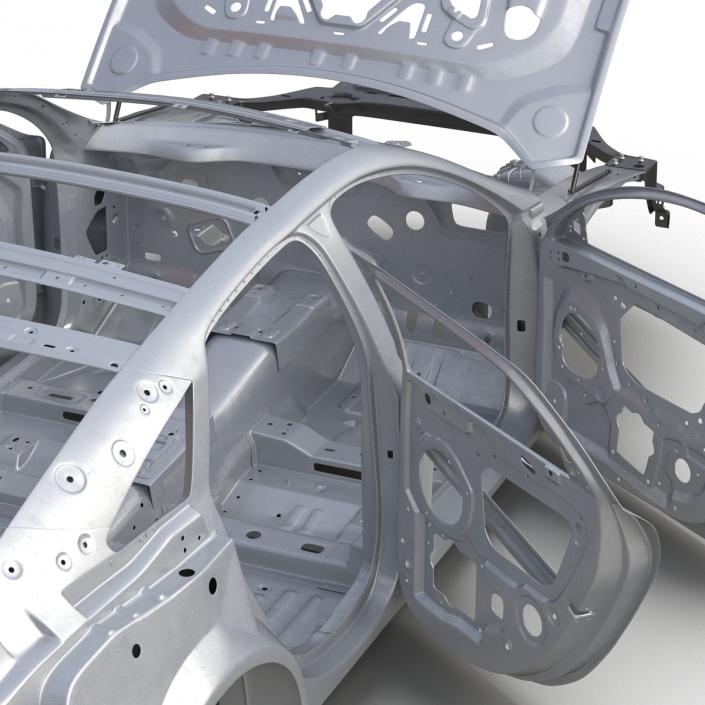 3D Car Frame 6 Rigged model