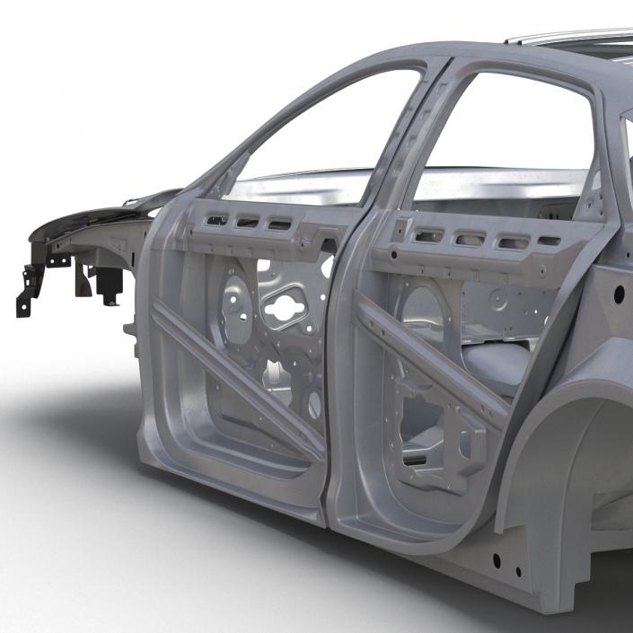 3D Car Frame 6 Rigged model