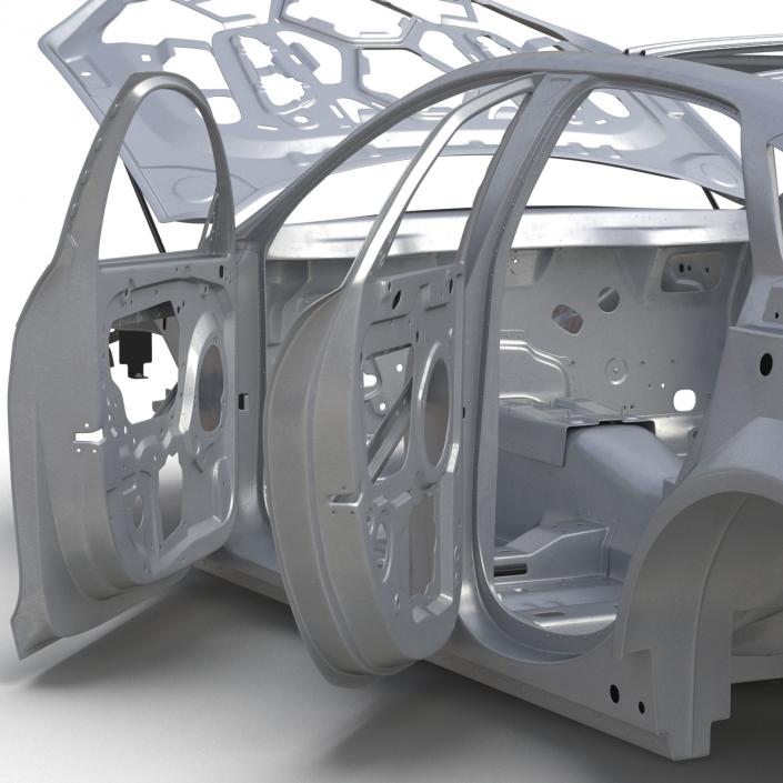 3D Car Frame 6 Rigged model