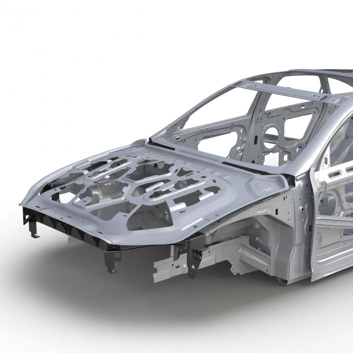 3D Car Frame 6 Rigged model