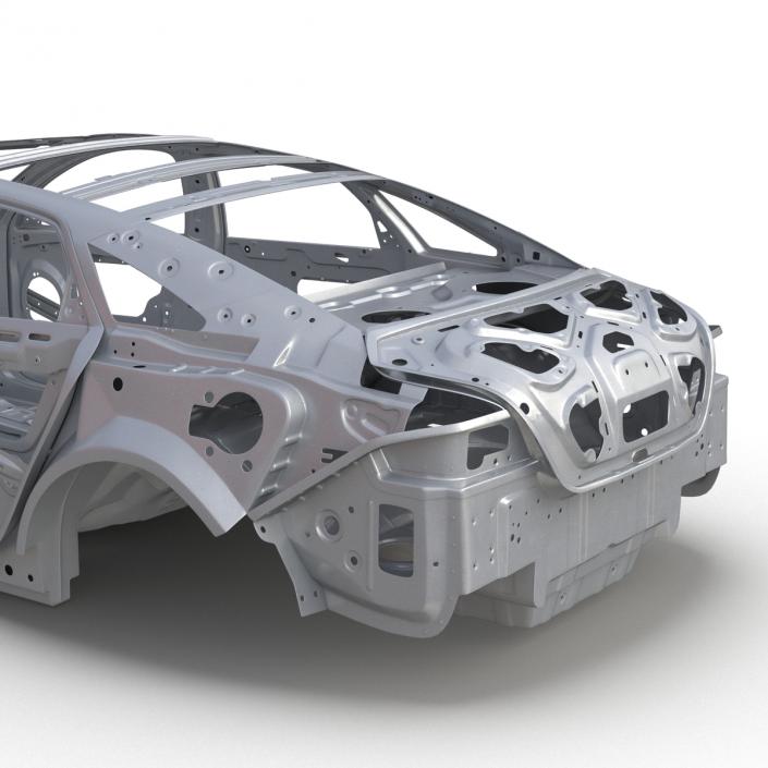 3D Car Frame 6 Rigged model