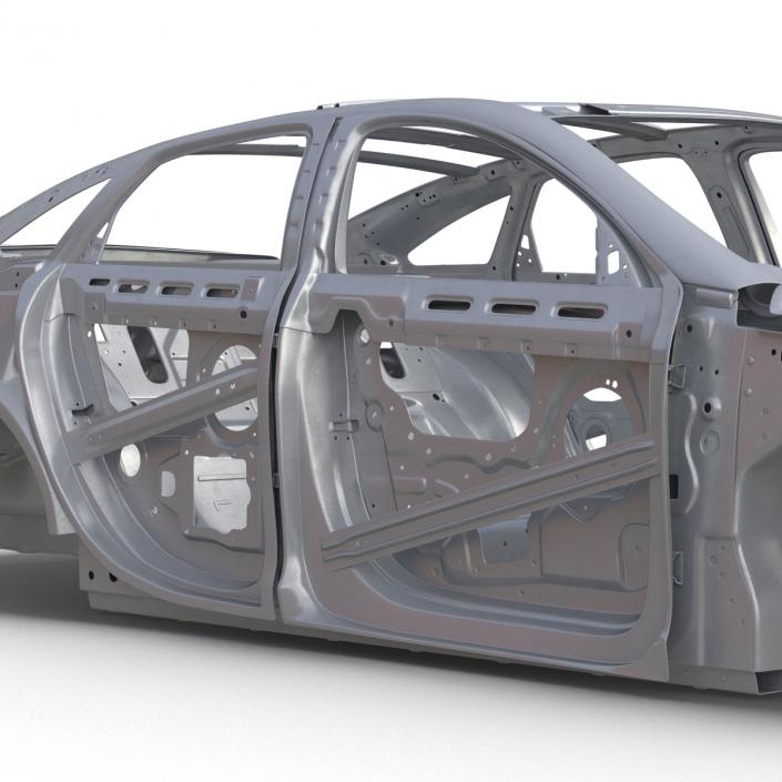 3D Car Frame 6 Rigged model