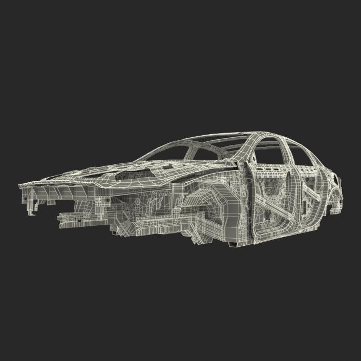 3D Car Frame 6 Rigged model