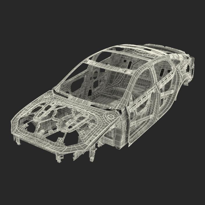 3D Car Frame 6 Rigged model