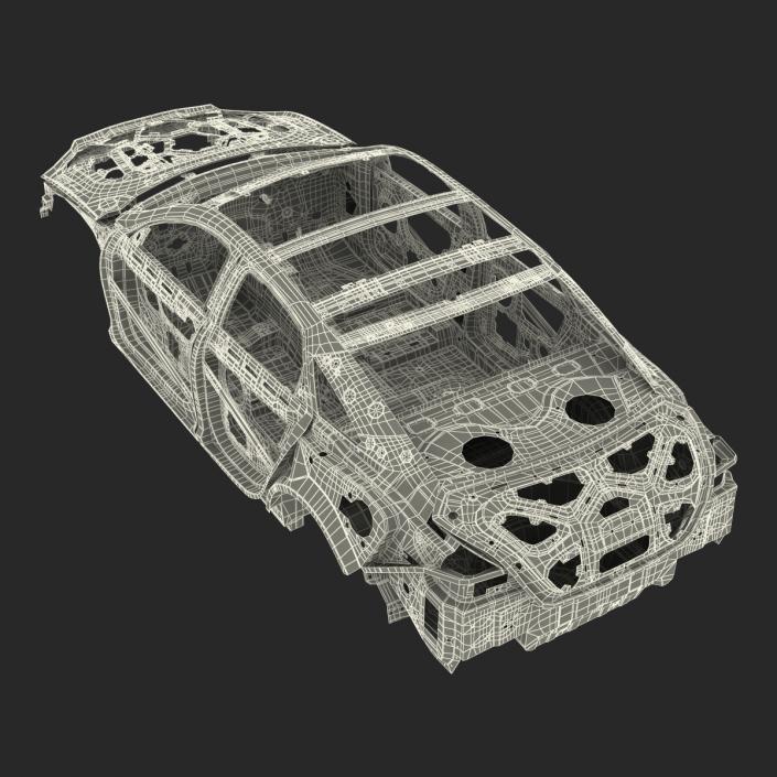 3D Car Frame 6 Rigged model