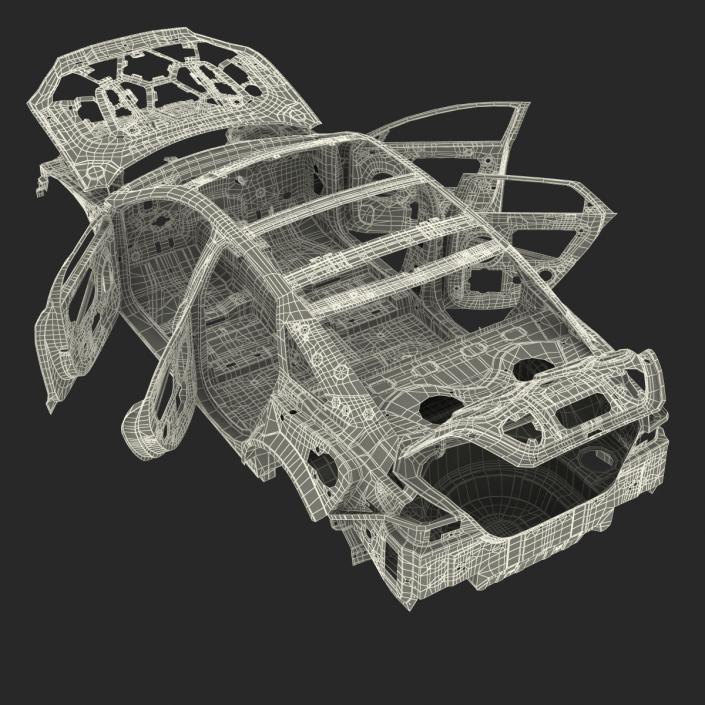 3D Car Frame 6 Rigged model