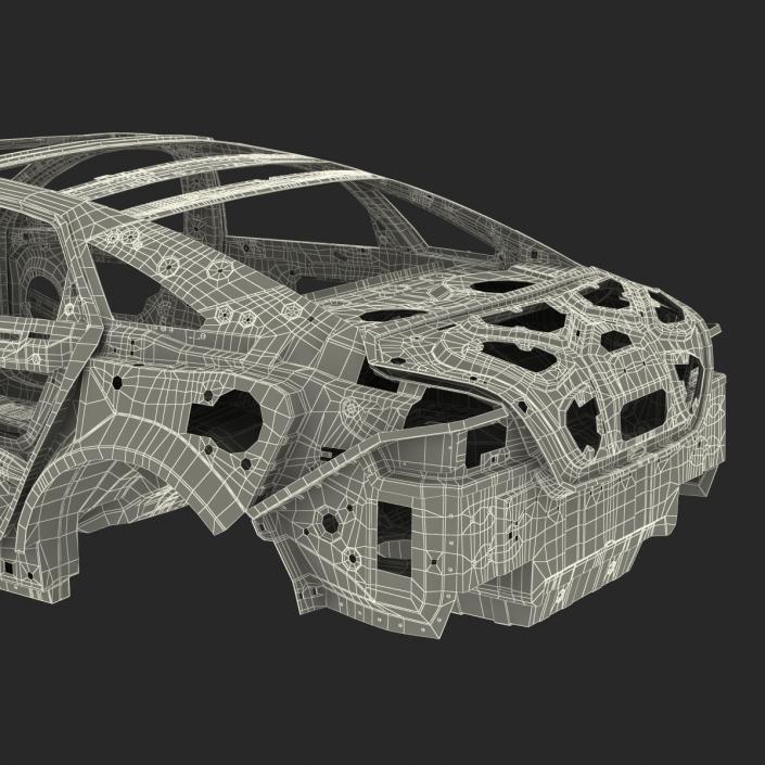 3D Car Frame 6 Rigged model