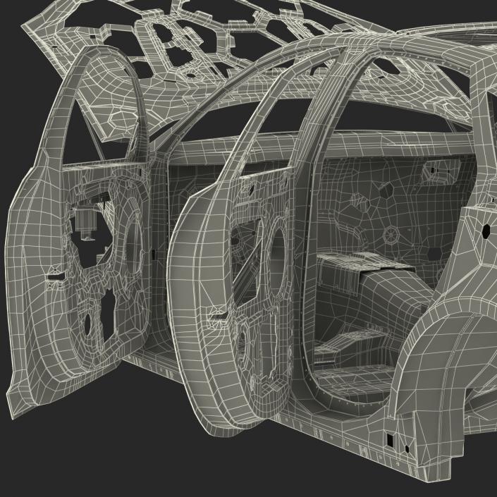 3D Car Frame 6 Rigged model