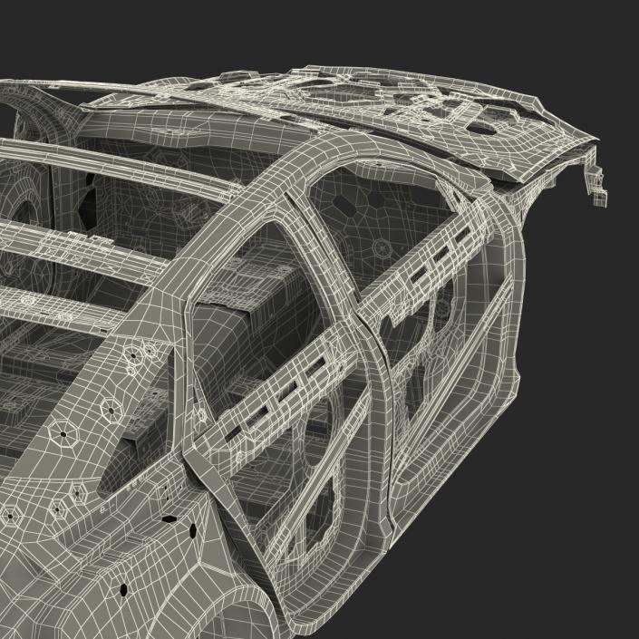 3D Car Frame 6 Rigged model