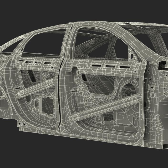 3D Car Frame 6 Rigged model