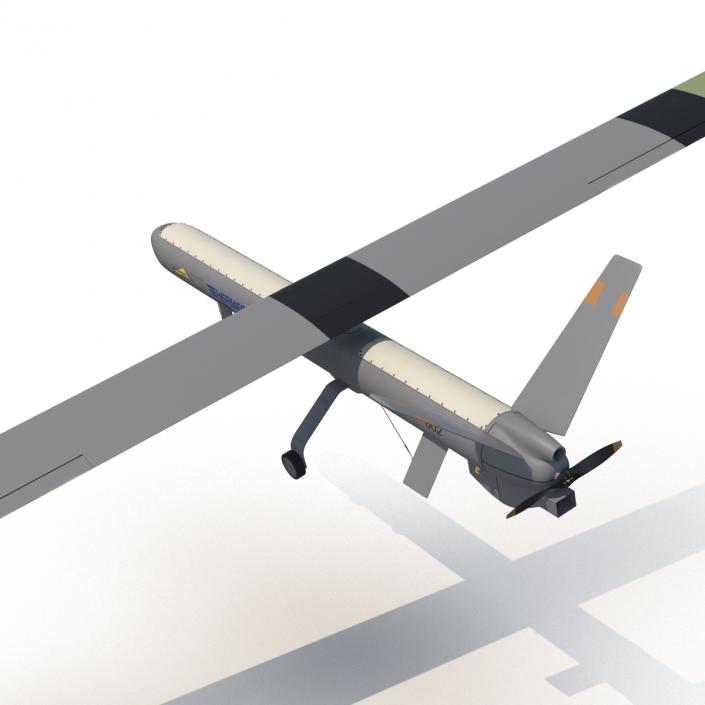 Elbit Hermes 450 Israel UAV Rigged 3D model