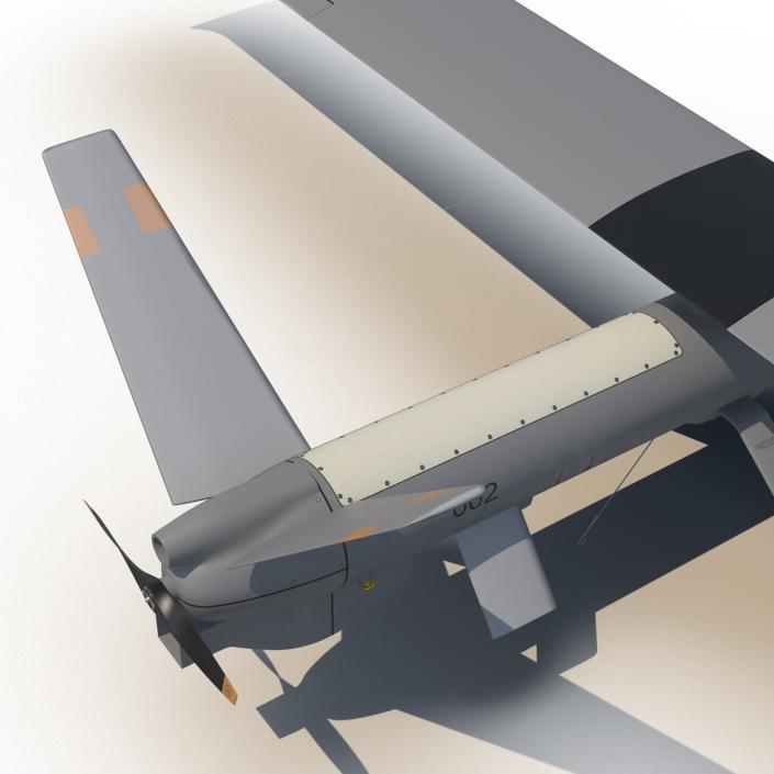 Elbit Hermes 450 Israel UAV Rigged 3D model