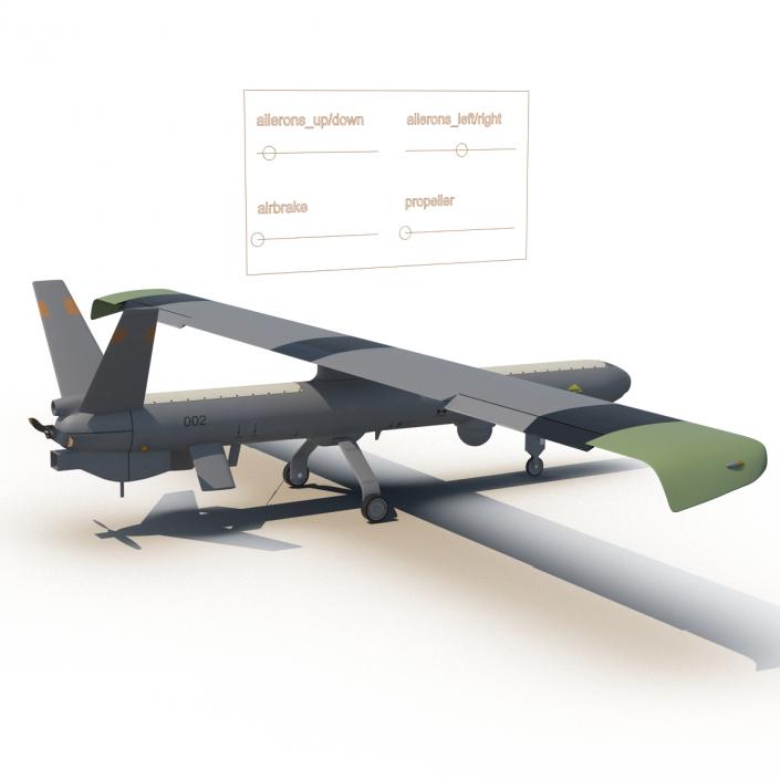 Elbit Hermes 450 Israel UAV Rigged 3D model