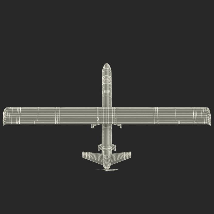 Elbit Hermes 450 Israel UAV Rigged 3D model