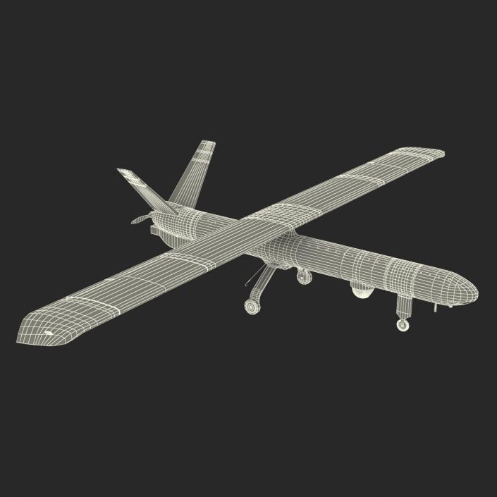 Elbit Hermes 450 Israel UAV Rigged 3D model