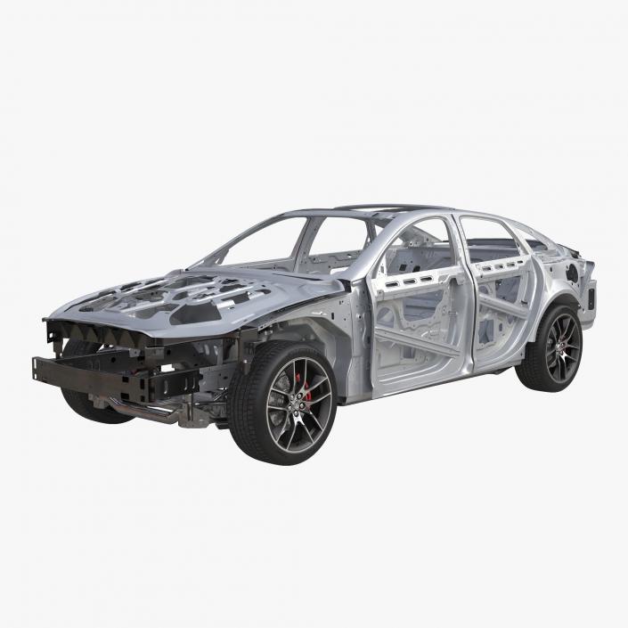 Car Frame with Chassis 3 3D model