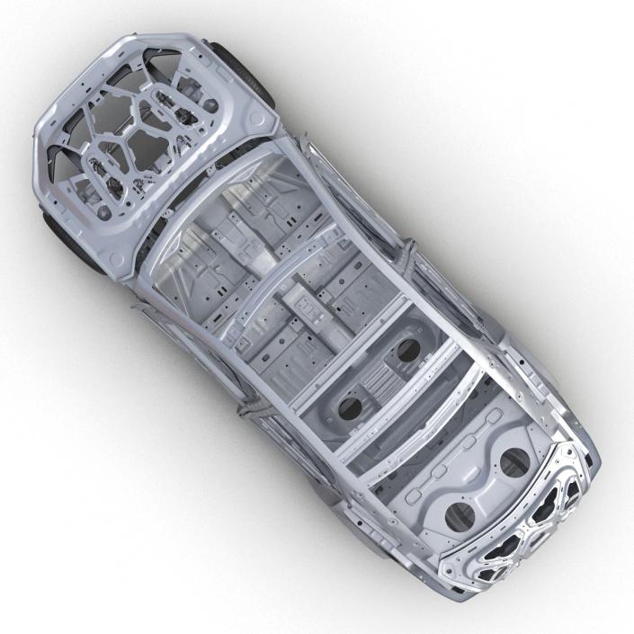 Car Frame with Chassis 3 3D model