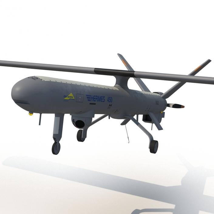 Elbit Hermes 450 Israel UAV 3D