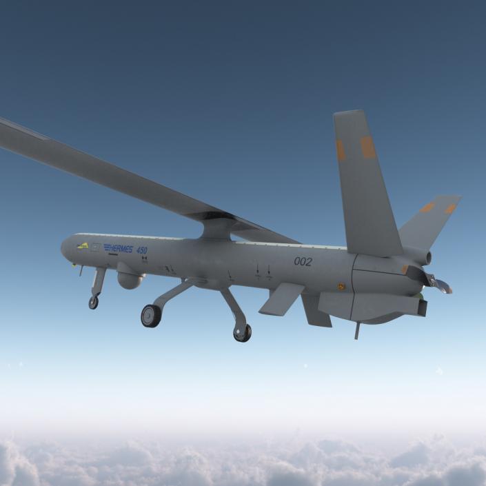 Elbit Hermes 450 Israel UAV 3D