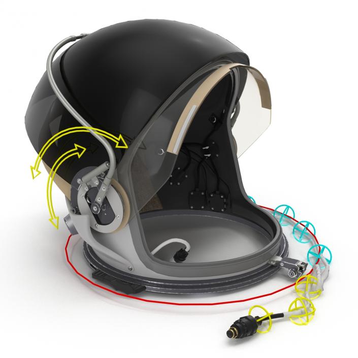 US Advanced Crew Escape Helmet Rigged 3D