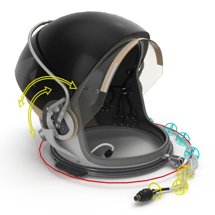 US Advanced Crew Escape Helmet Rigged 3D