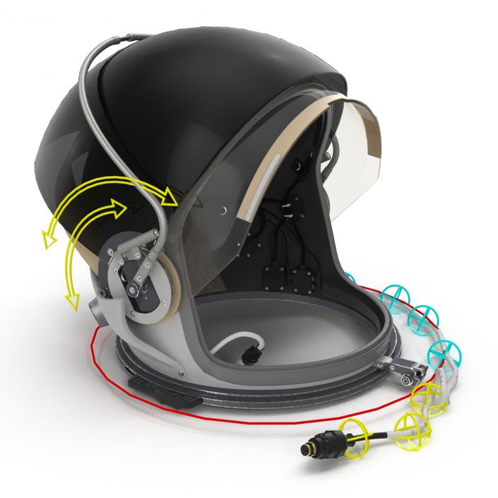 US Advanced Crew Escape Helmet Rigged 3D