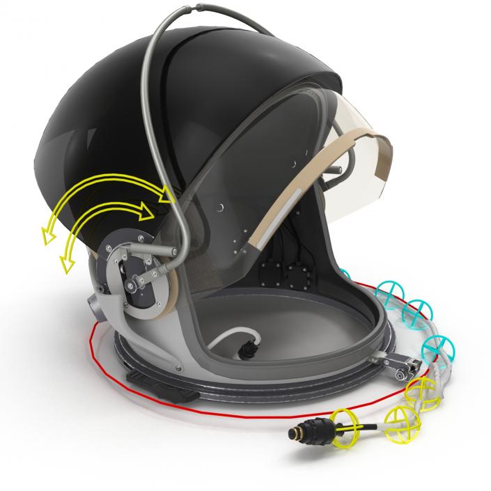 US Advanced Crew Escape Helmet Rigged 3D