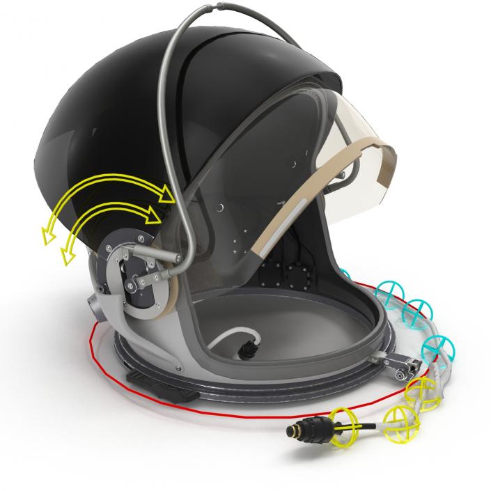 US Advanced Crew Escape Helmet Rigged 3D