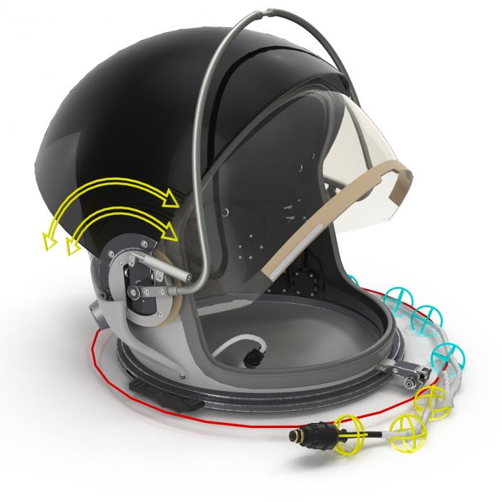 US Advanced Crew Escape Helmet Rigged 3D