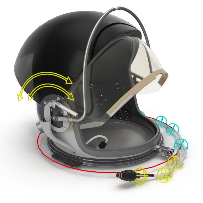 US Advanced Crew Escape Helmet Rigged 3D