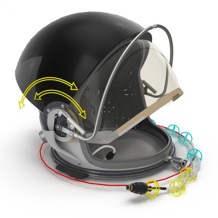 US Advanced Crew Escape Helmet Rigged 3D