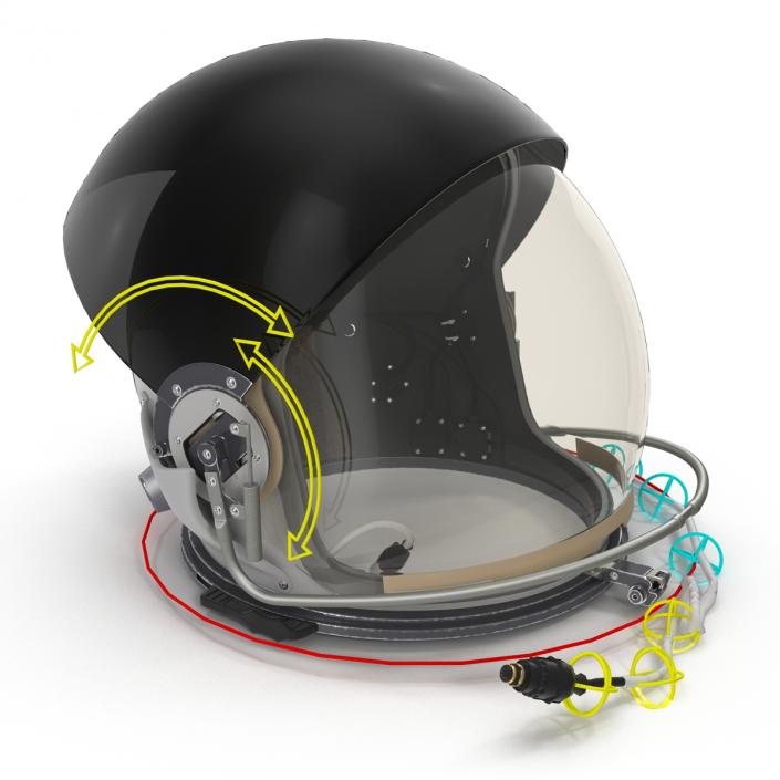 US Advanced Crew Escape Helmet Rigged 3D