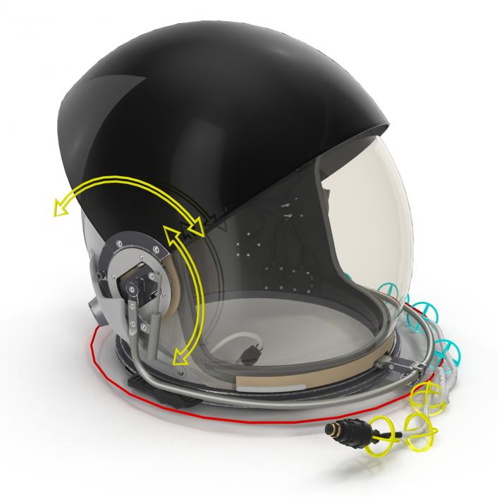 US Advanced Crew Escape Helmet Rigged 3D