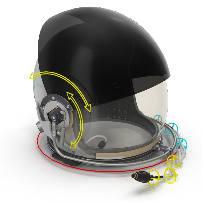 US Advanced Crew Escape Helmet Rigged 3D