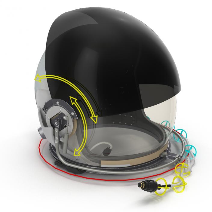 US Advanced Crew Escape Helmet Rigged 3D