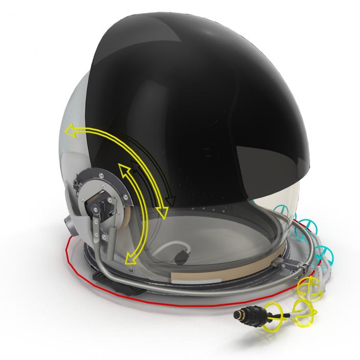 US Advanced Crew Escape Helmet Rigged 3D