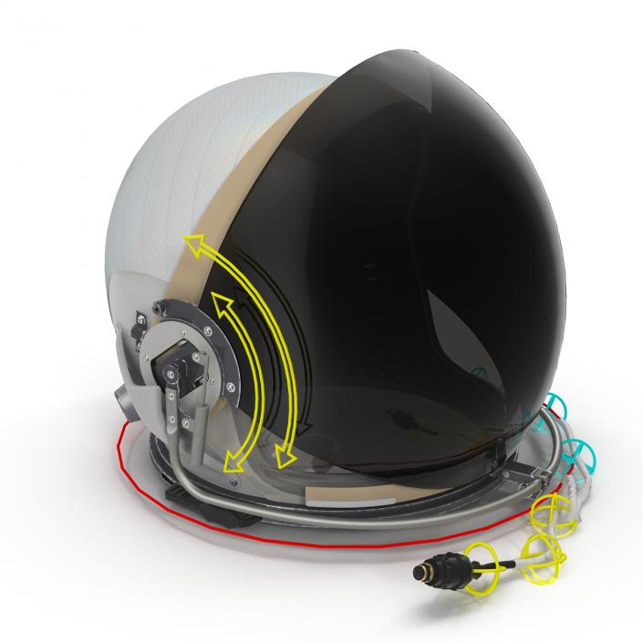 US Advanced Crew Escape Helmet Rigged 3D