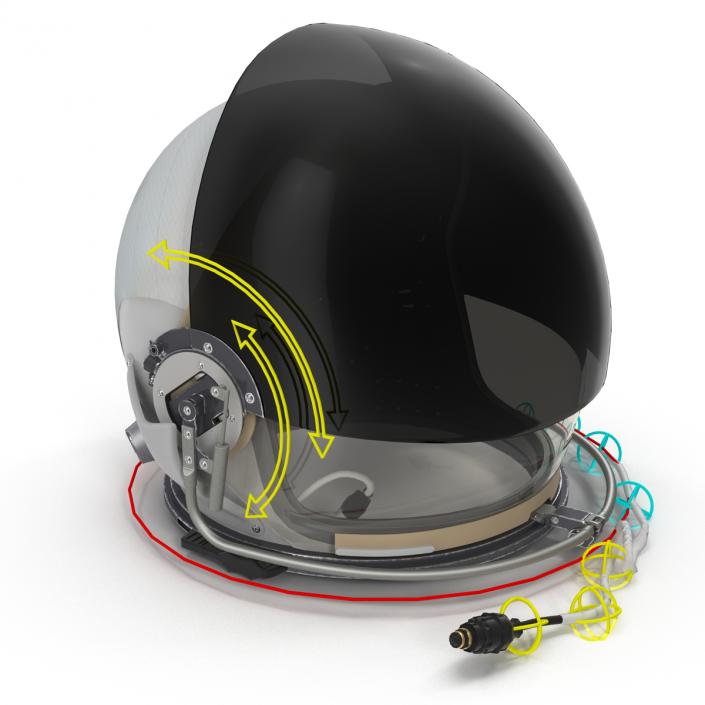 US Advanced Crew Escape Helmet Rigged 3D