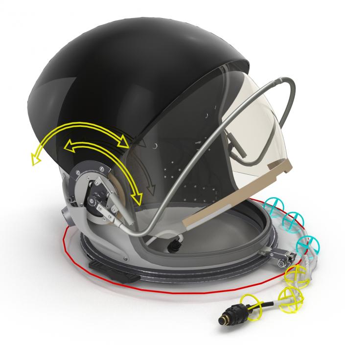 US Advanced Crew Escape Helmet Rigged 3D