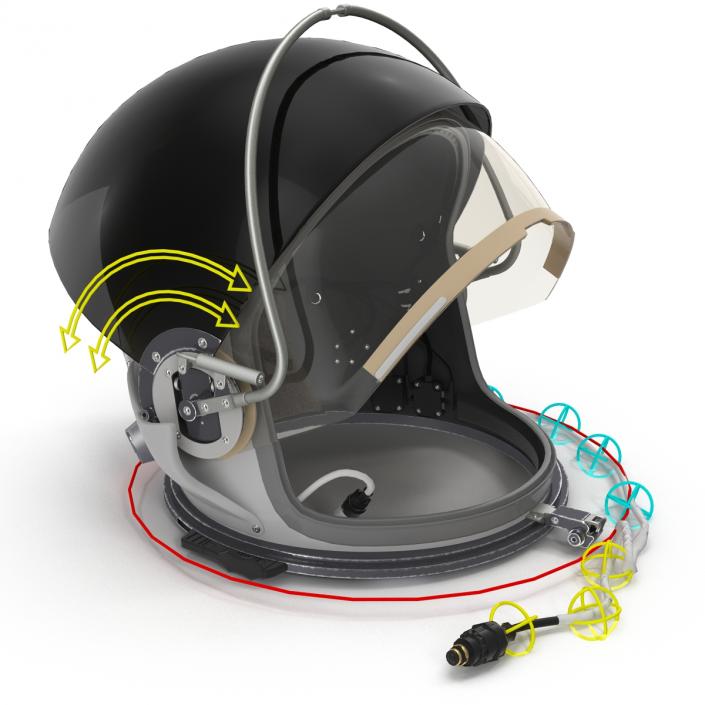 US Advanced Crew Escape Helmet Rigged 3D