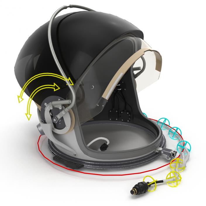 US Advanced Crew Escape Helmet Rigged 3D