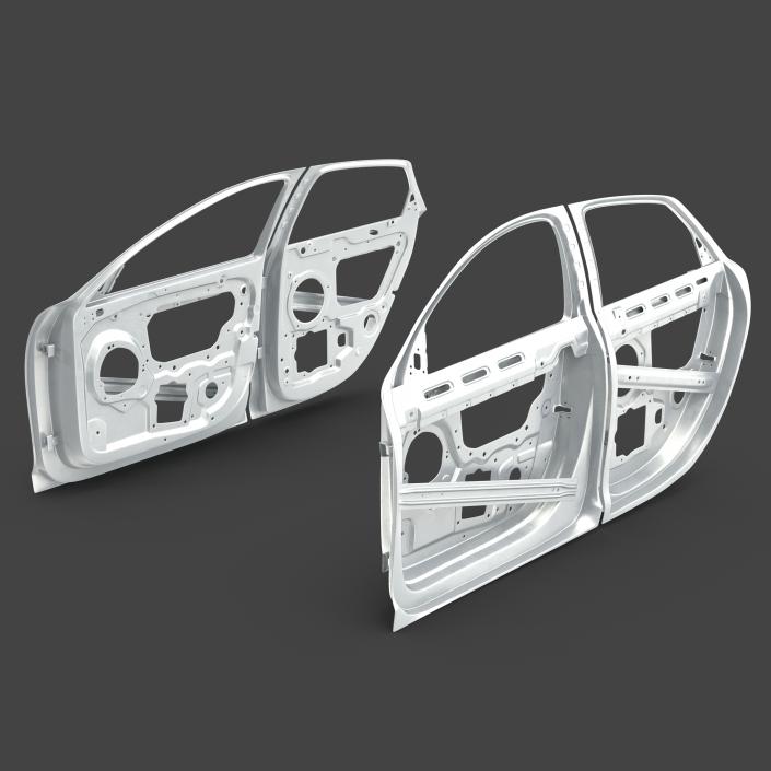 3D Car Door Frames 3D Model Rigged