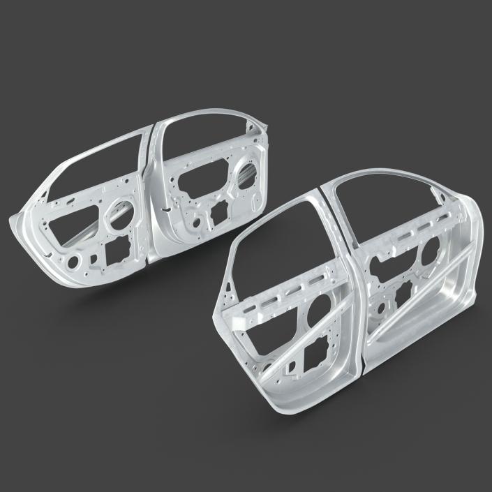 3D Car Door Frames 3D Model Rigged